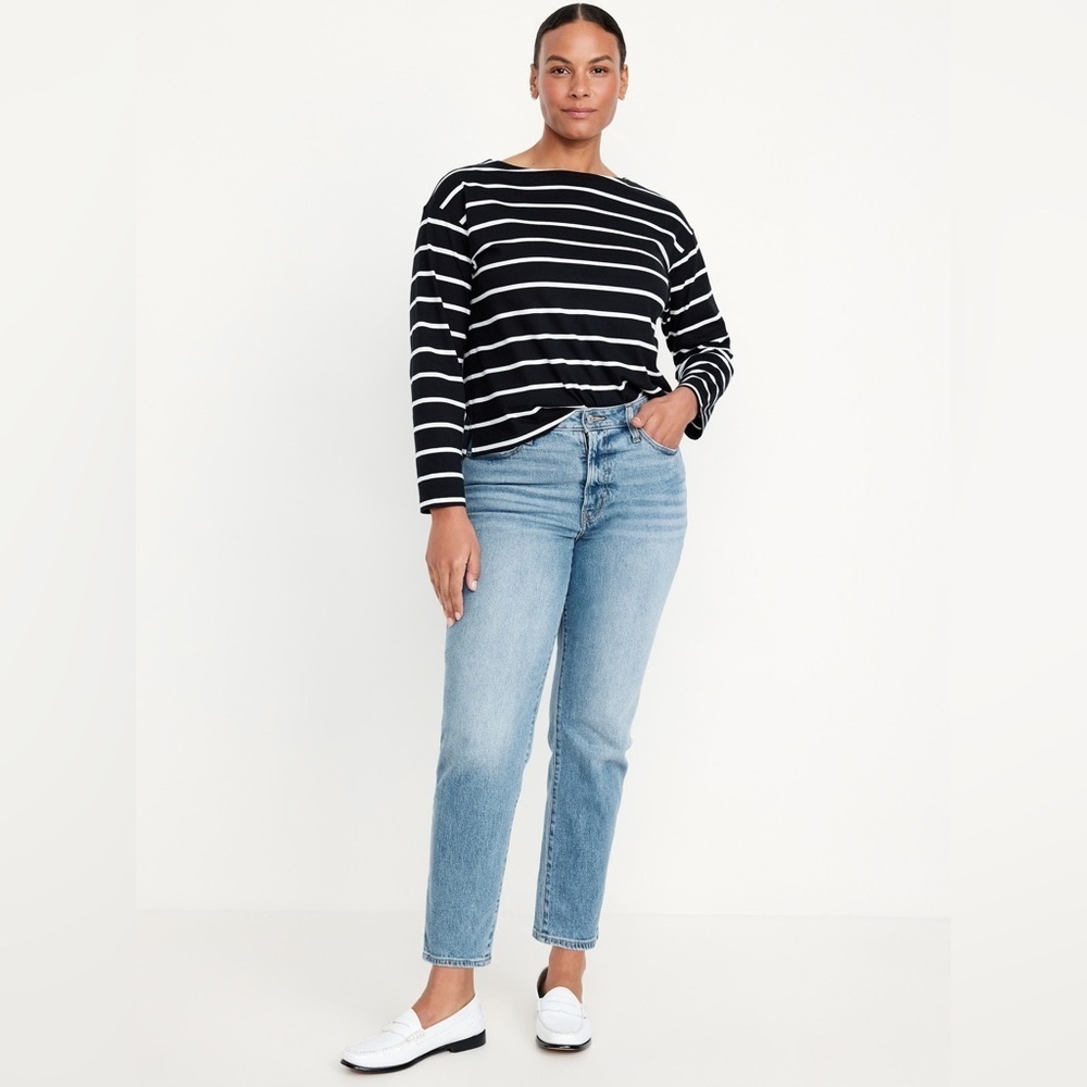Old Navy High-Waisted OG Straight Ankle Jeans Size 14 Petite NWT Brand New